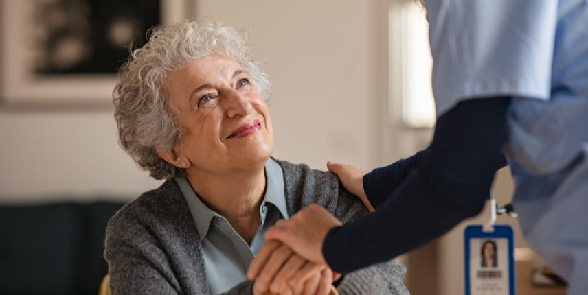 Blue and White Modern Home Care Services Facebook Video - 1